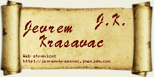Jevrem Krasavac vizit kartica